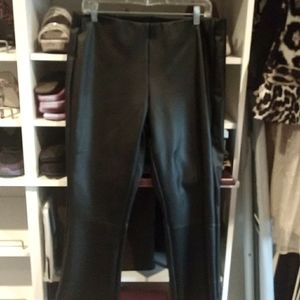 Pleather Boot Cut Pants